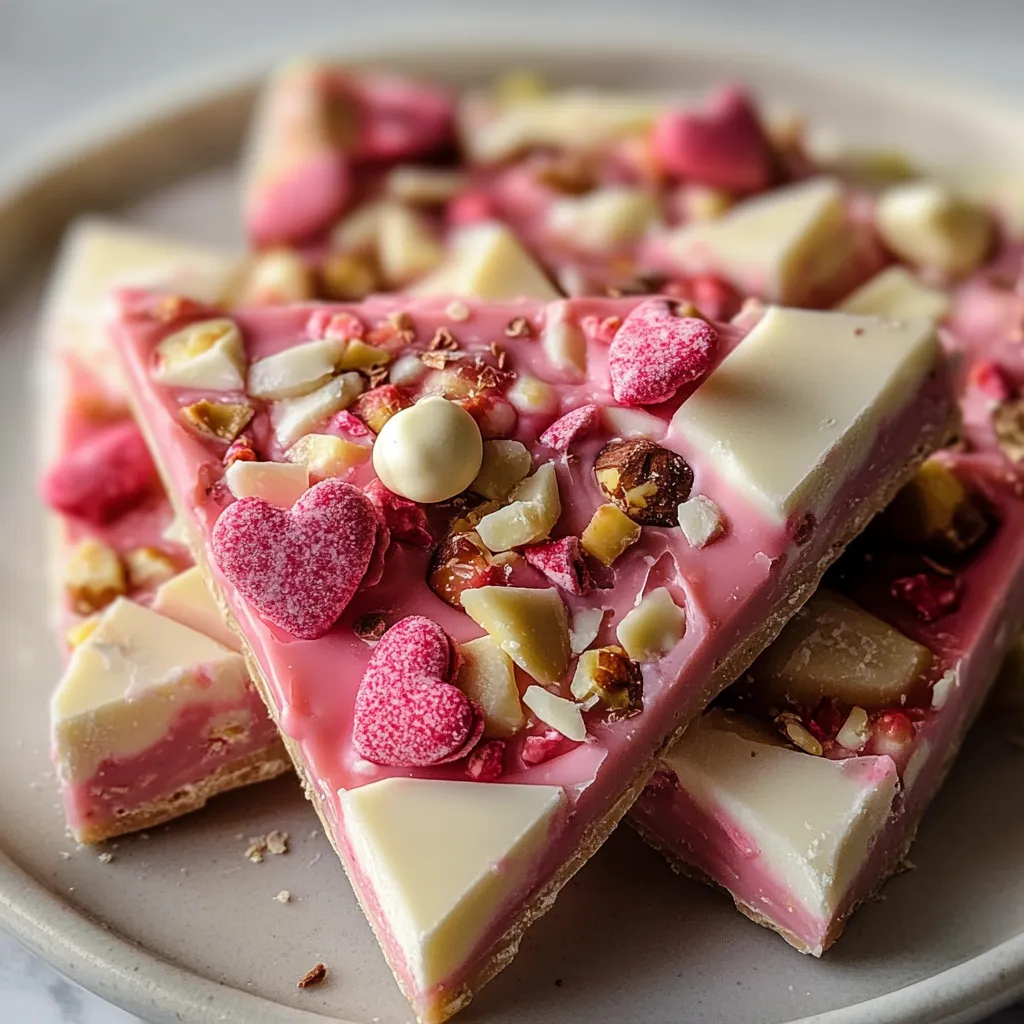 Valentine’s Pink White Chocolate Bark