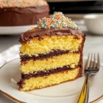 Yellow Birthday Cake with Milk Chocolate Frosting