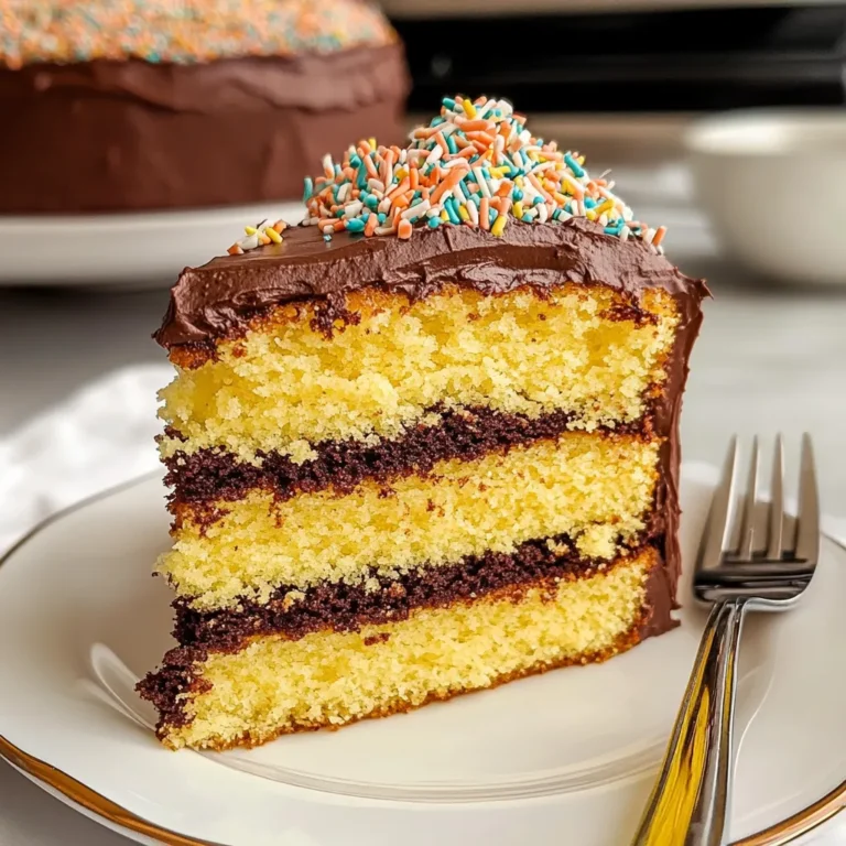 Yellow Birthday Cake with Milk Chocolate Frosting