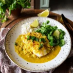 Yellow Curry Poached Cod