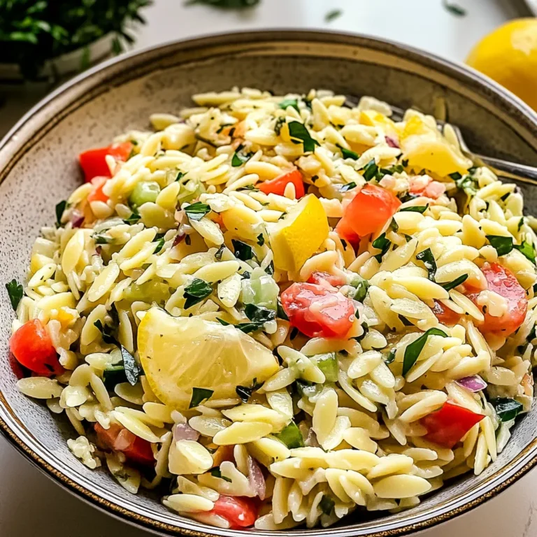 Zesty Orzo Pasta Salad with Lemon Vinaigrette Recipe