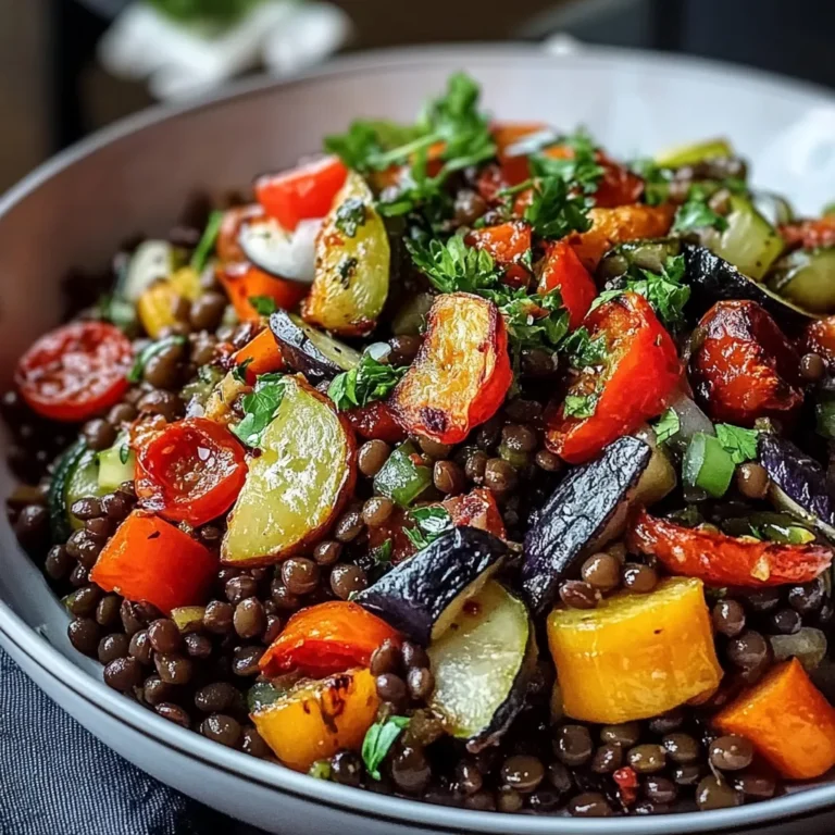 Black Lentil Salad Roasted Vegetables