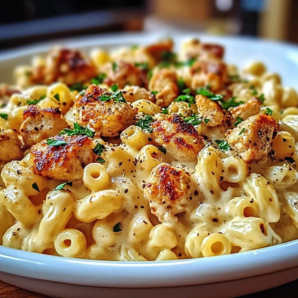 CREAMY HONEY PEPPER CHICKEN MAC AND CHEESE