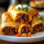 Crispy Cheesy Beef Chimichangas