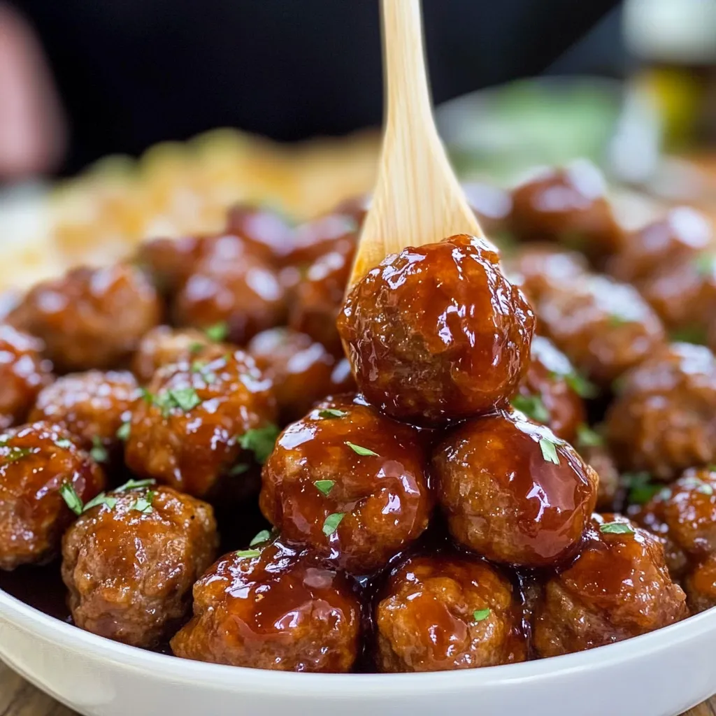 Crockpot Grape Jelly Meatballs