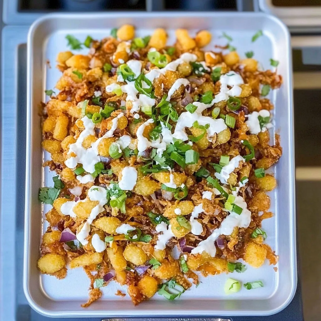 Loaded Smashed Totchos (Tater Tot Nachos)