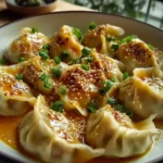 Oven-Baked Dumplings with Peanut Sauce: Delightfully Easy!