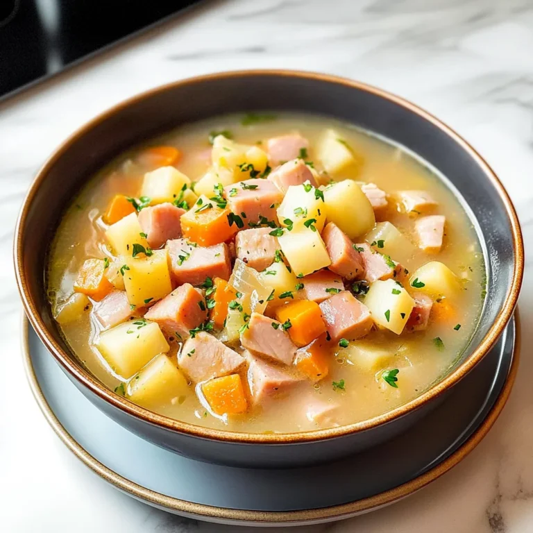 SLOW COOKER HAM AND POTATO SOUP