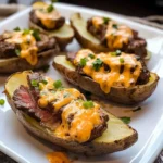 Steak Loaded Potato Skins