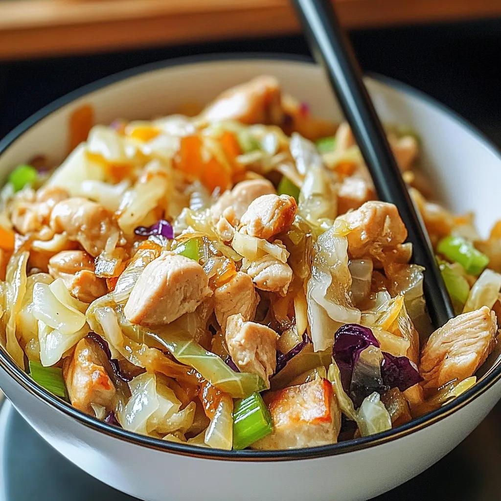 Egg Roll Bowls with Chicken and Cabbage