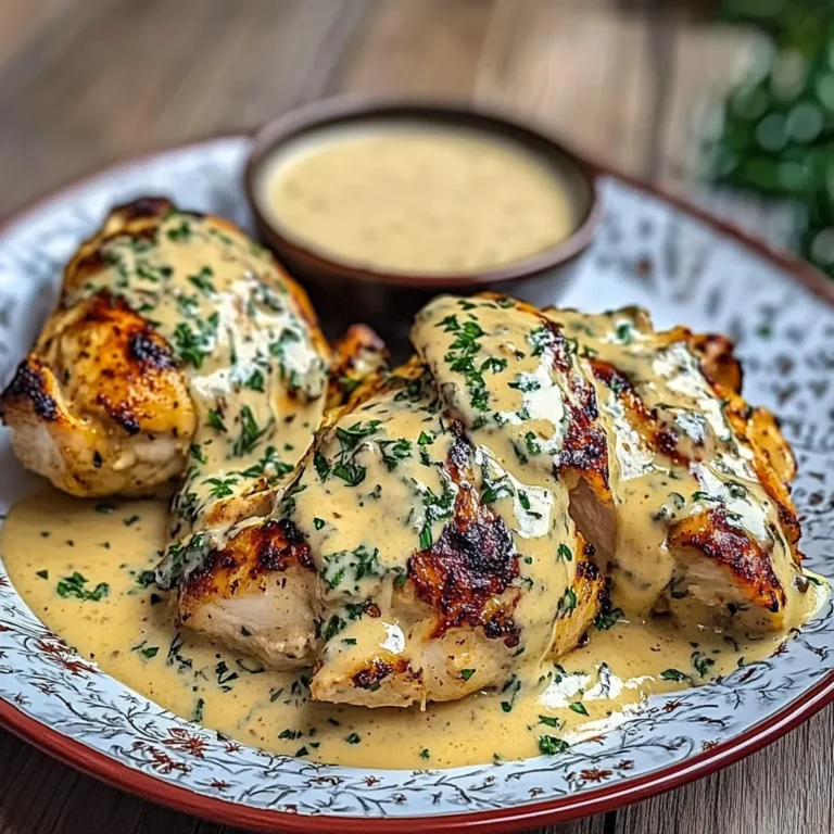 Grilled Stuffed Chicken with Creamy Sauce - A Delicious Dinner Idea!