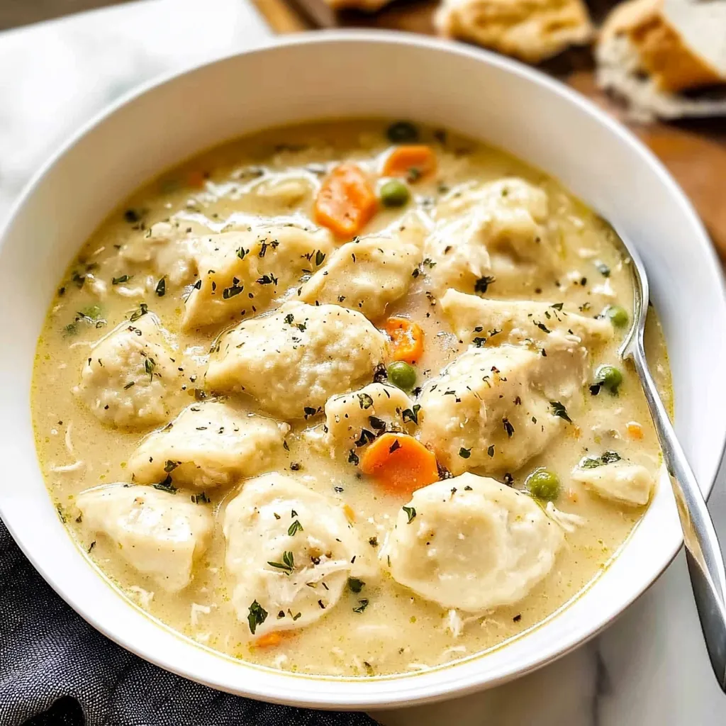One Pot Chicken Dumpling Soup