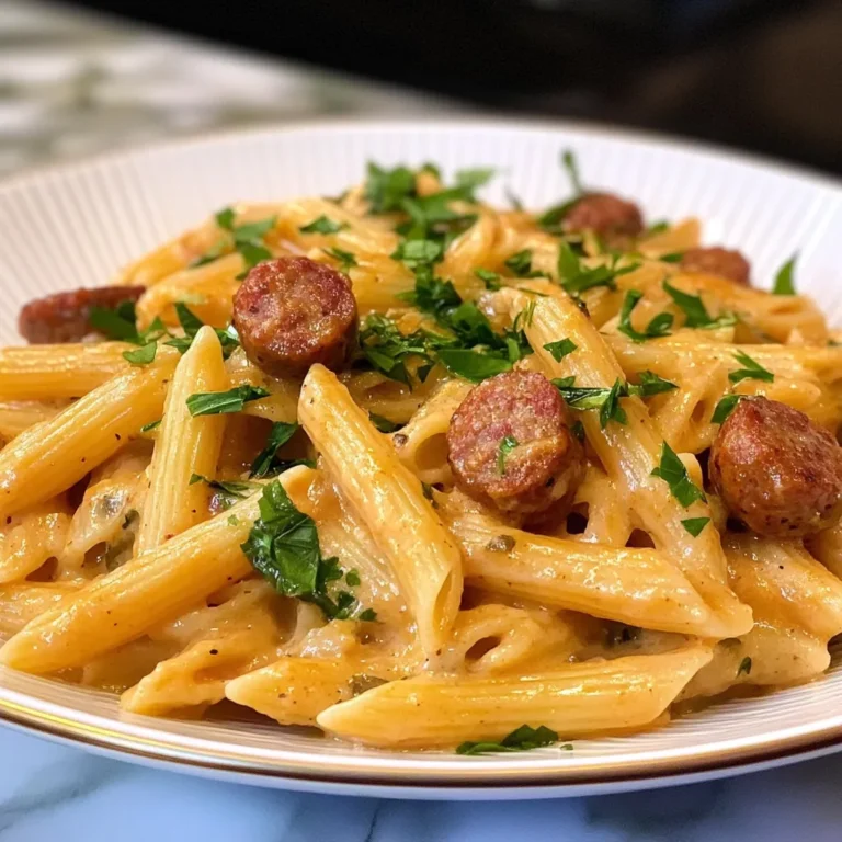 One Pot Creamy Cajun Sausage Pasta (30-Minutes)