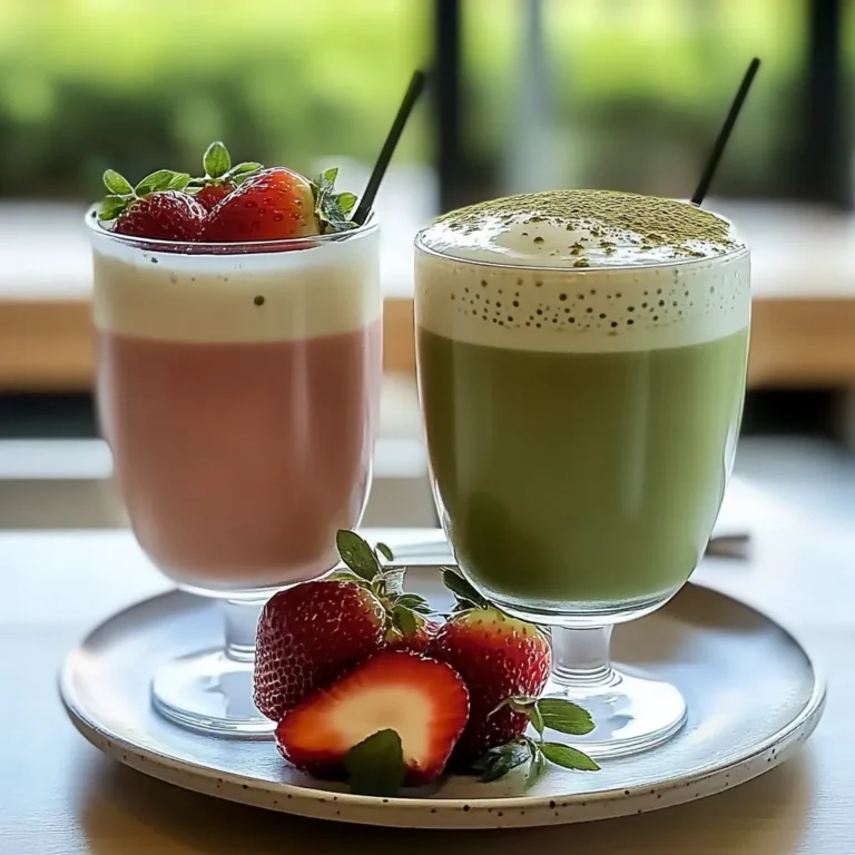 Refreshing Strawberry Matcha Latte