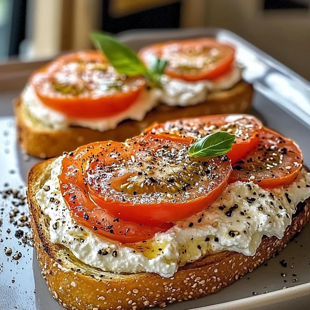 Ricotta and Tomato Sourdough Toast