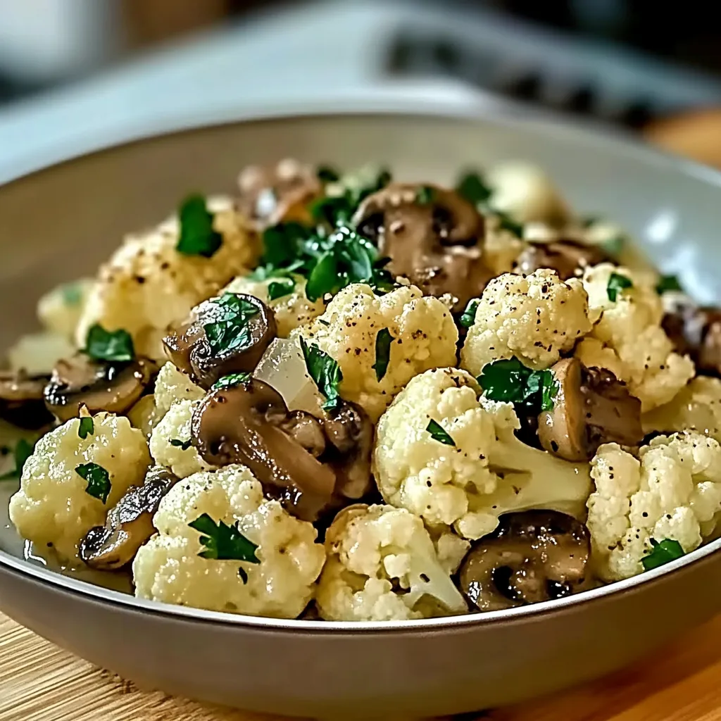 Savor Bold Garlic Cauliflower Mushroom Skillet: Quick Dish!
