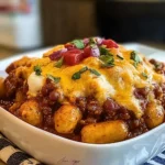 Ultimate Crockpot Chili Dog Casserole
