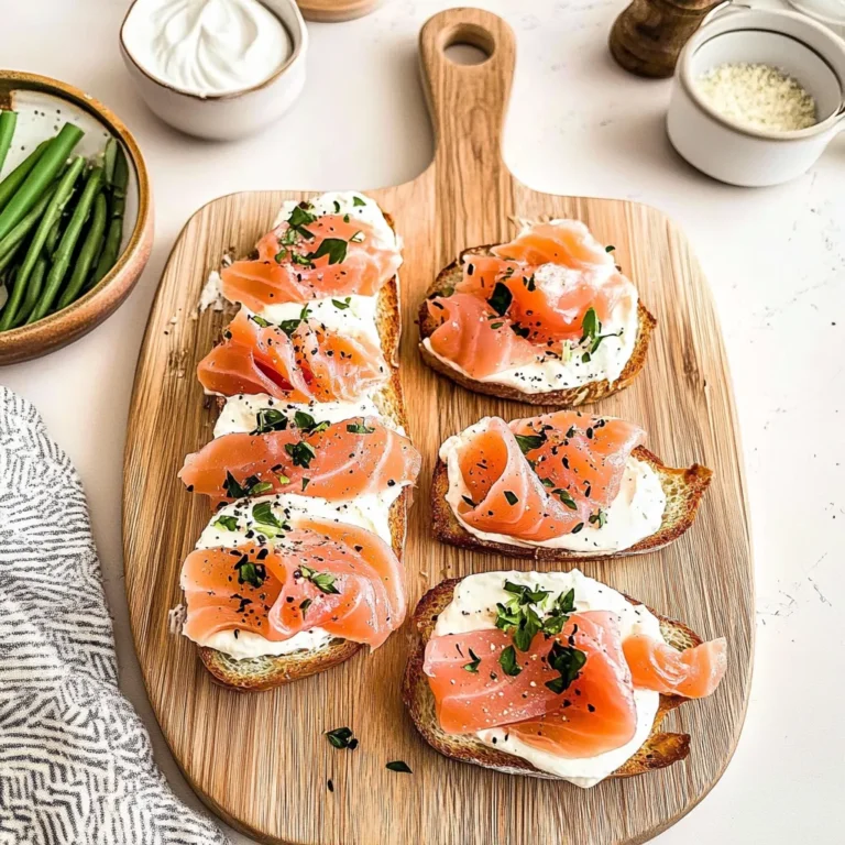 EASY SMOKED SALMON BRUSCHETTA WITH CREAM CHEESE