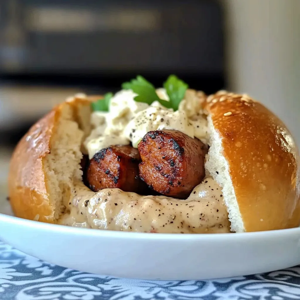Grilled Beer Kielbasa with Sausage and Stout Queso