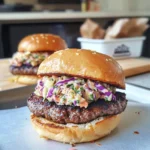Brisket Burgers with Comeback Cabbage Slaw