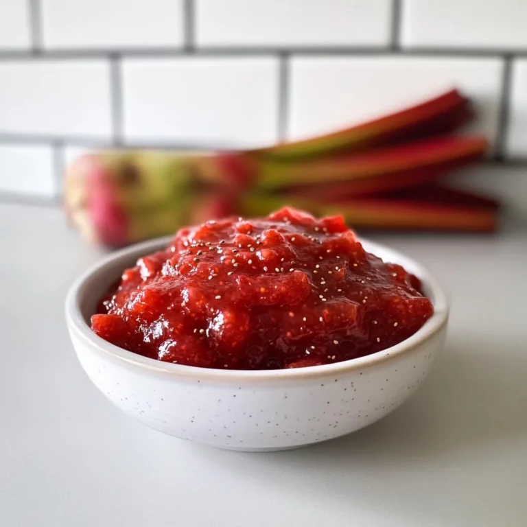 RHUBARB JAM RECIPE WITH STRAWBERRIES AND CHIA SEEDS