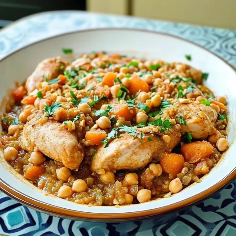 Chicken Tagine with Apricots, Almonds & Chickpeas