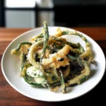 Tempura Garlic Scapes with Garlic Scape Aioli