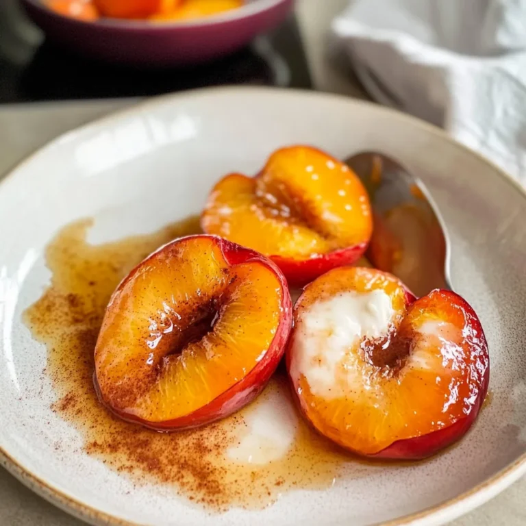 Baked Nectarines with Cinnamon Honey Sauce