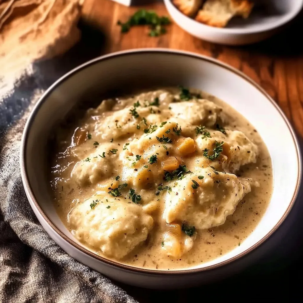 Crockpot Creamy Chicken and Dumplings