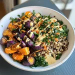 MOROCCAN ROASTED CARROT + GRAIN SALAD WITH TAHINI-ORANGE DRESSING