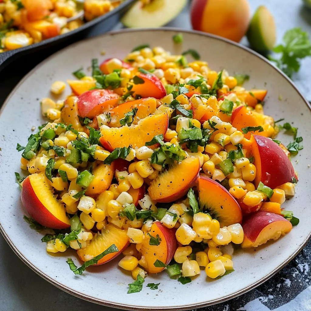 Sweet Corn Salad with Peaches